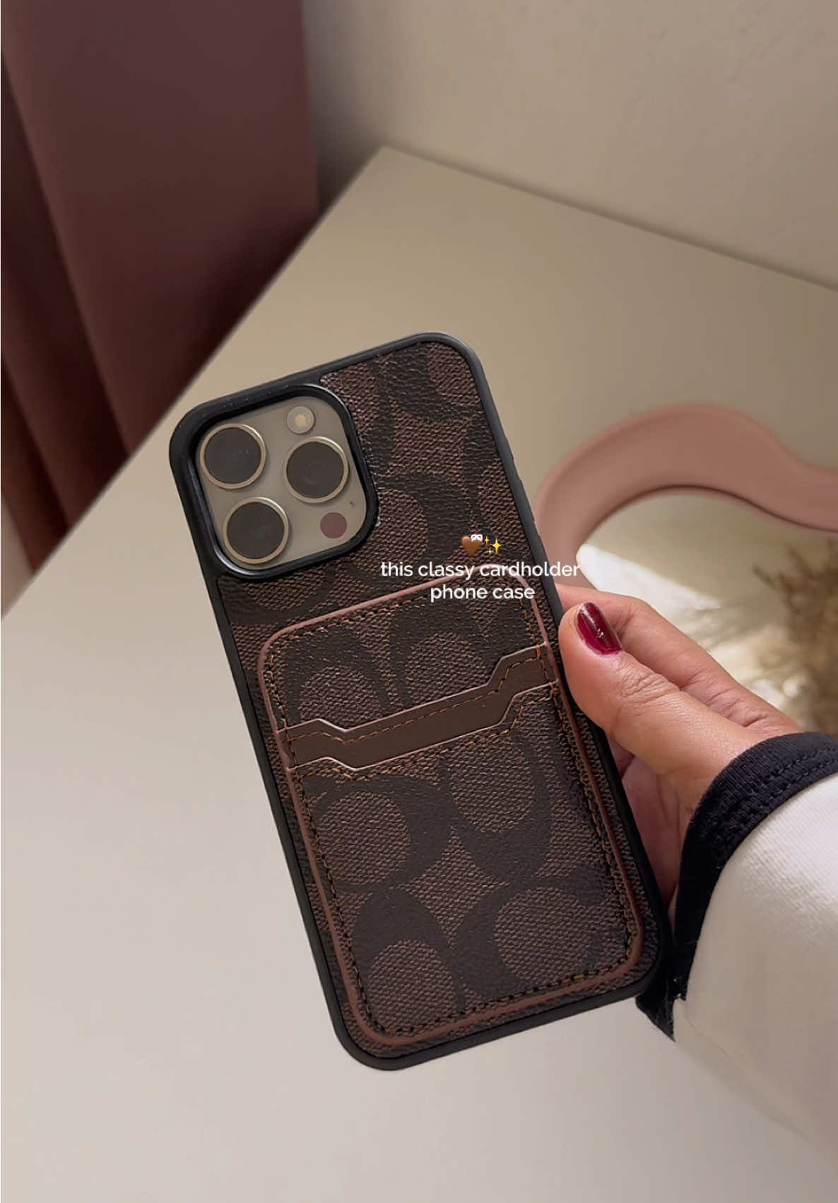 cardholder phone case 🤎✨  #fyp #foryou #phonecase #caseforiphone #classyphonecases #phonecaserecommendation #cardholderphonecase 