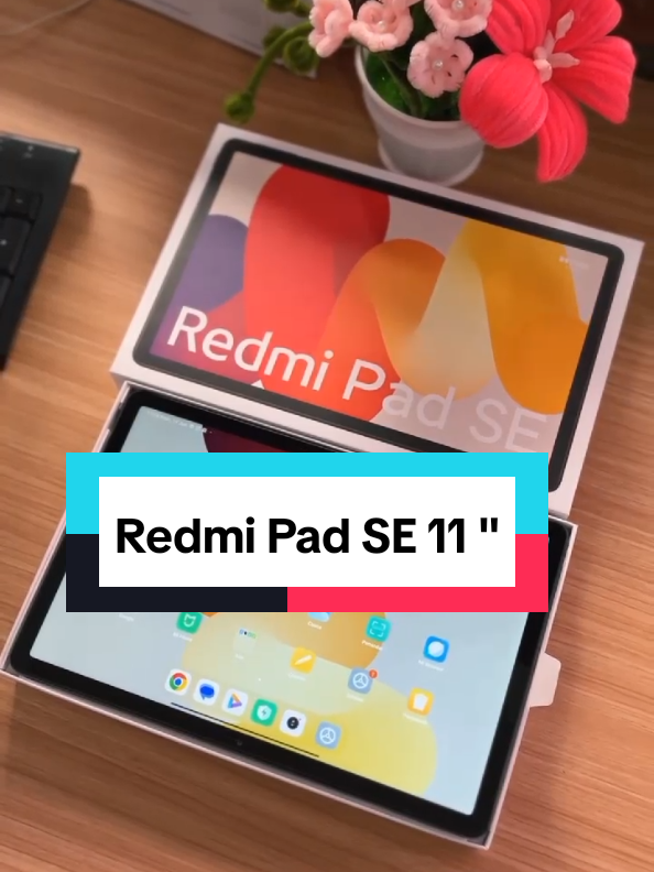 Spesifikasi Redmi Pad SE 11 inci: *Layar: - Ukuran: 11 inci - Resolusi: 1920 x 1200 piksel, 207 ppi - Refresh rate: hingga 90 Hz *Prosesor*: - Snapdragon 680 Mobile Platform - Teknologi manufaktur 6nm - CPU 8 core, hingga 2,4 GHz - GPU Qualcomm Adreno *Penyimpanan dan RAM*: - RAM: 4GB, 6GB, atau 8GB - ROM: 128GB *Kamera: - Kamera belakang: 8 MP, f/2.0 - Kamera depan: 5 MP, f/2.2 *Baterai dan Pengisian Daya: - Kapasitas baterai: 8000mAh - Mendukung pengisian daya 10W #redmipad #redmipadse #fyp #foryourpage   
