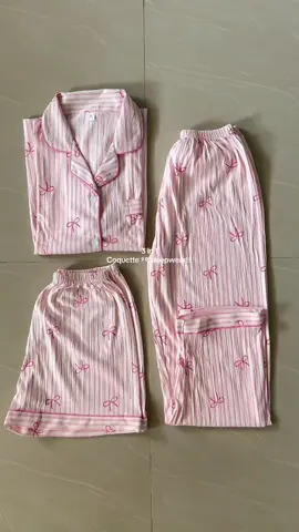 very coquette girly 🎀🤩 #sleepwearset #pajamaset #coquette #3in1pajamaset #pantulogoutfit #sleepwear #ternopajama #womenpajamas #nightwear #ternosleepwear #fyp 