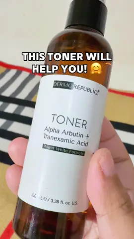 Are you experiencing dark spots problem and hyperpigmentation? This toner from dermorepubliq with alpha arbutin and tranexamic acid combination of main ingredients will help you with that ✨ #dermorepubliqtoner  #tonerfordarkspots 