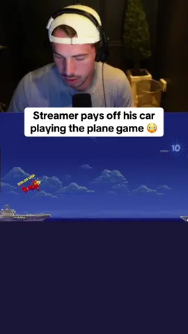 Streamer pays off his car playing the plane game 😳 #kickstreaming #streaming 