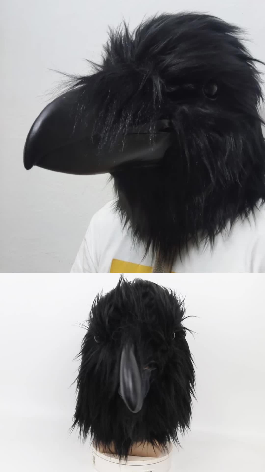 Black Crow Mask Animal Bird Mask  #halloweenmask #claymask #facemasks #halloweenprops #spidermanmask #blackmask #maskmakeup #blackmasktexturepowder #blackmaskvolumepowder #nightmask #mask #masks #cosplay #foryou #MaskChallenge #colllection #masque #horror
