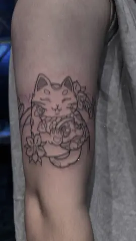 Tattoo vòng tay mèo thần tài #vòng tay #vonftoo85 