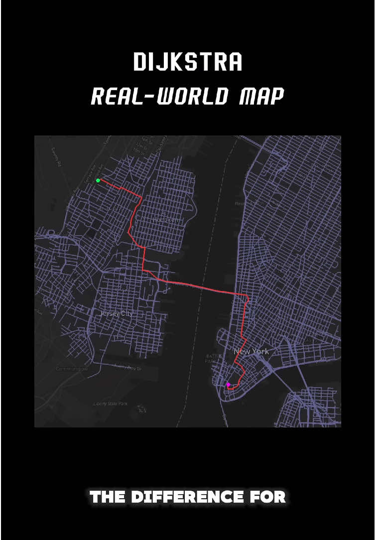 Dijkastra Algorithm is Running on Newyork Map... #algorithm #computerscience #cs50 #LearnOnTikTok #technology #coding #programming #python 