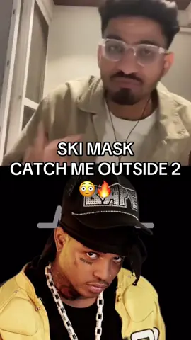 SKI MASK CATCH ME OUTSIDE 2 😳🔥 STREAMER REACTION #skimasktheslumpgod #skimask #newmusic #rapmusic #reavtionvids #reaction #funny #fyp 