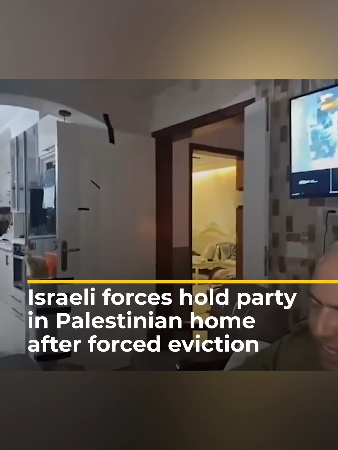 A group of Israeli soldiers held a birthday party in a Palestinian home in the town of Jaba, in the occupied West Bank, after raiding and forcibly evicting the residents. #news