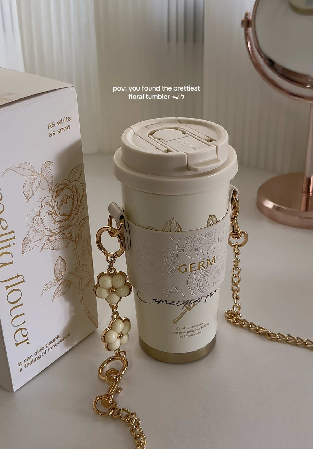this pretty floral tumbler from @GERM Philippines 🌼🤍 #tumbler #germcamelliatumbler #germ #tumblersoftiktok #germtumbler #germphilippines 