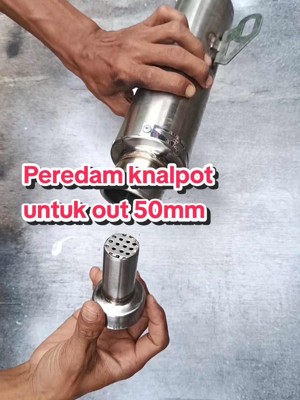 Membalas @mhmdaldyy25  peredam knalpot ukuran out 50mm pakainya ukuran 48mm #peredamknalpot #peredamknalpotracing  #dbkiller 