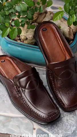 giày sam bo hở gót quai da đế cao 3 5cm