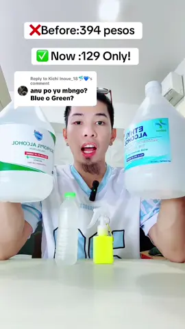 Replying to @Kichi Inoue_18🐬💙 ✅FDA Approved 129 pesos 1 Gallon Alcohol Grabe ning nabili ko sobrang mura Disclaimer!: Prices may vary after the promotion ends.