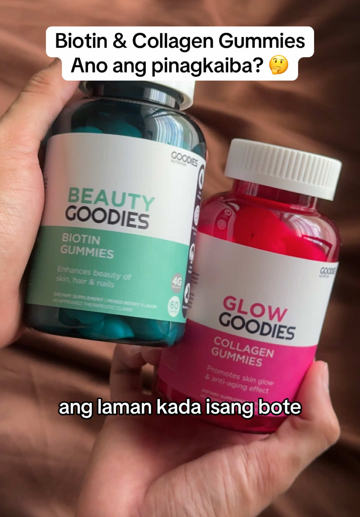 Overall, parehas silang maganda and beneficial for our overall wellbeing 🥰 #biotingummies #collagengummies #goodiesnutrition 