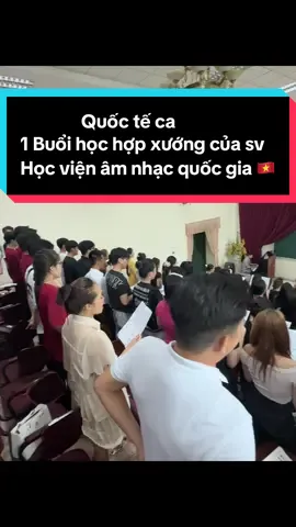 Công tác chuẩn bị của sinh viên VNAM cho chương trình ĐẠI HỘI ĐẢNG TOÀN QUỐC- Hợp xướng: QUỐC TẾ CA#vairal #VNAM #quocteca #nhachaymoingay❤️ #nhachaymoingay 