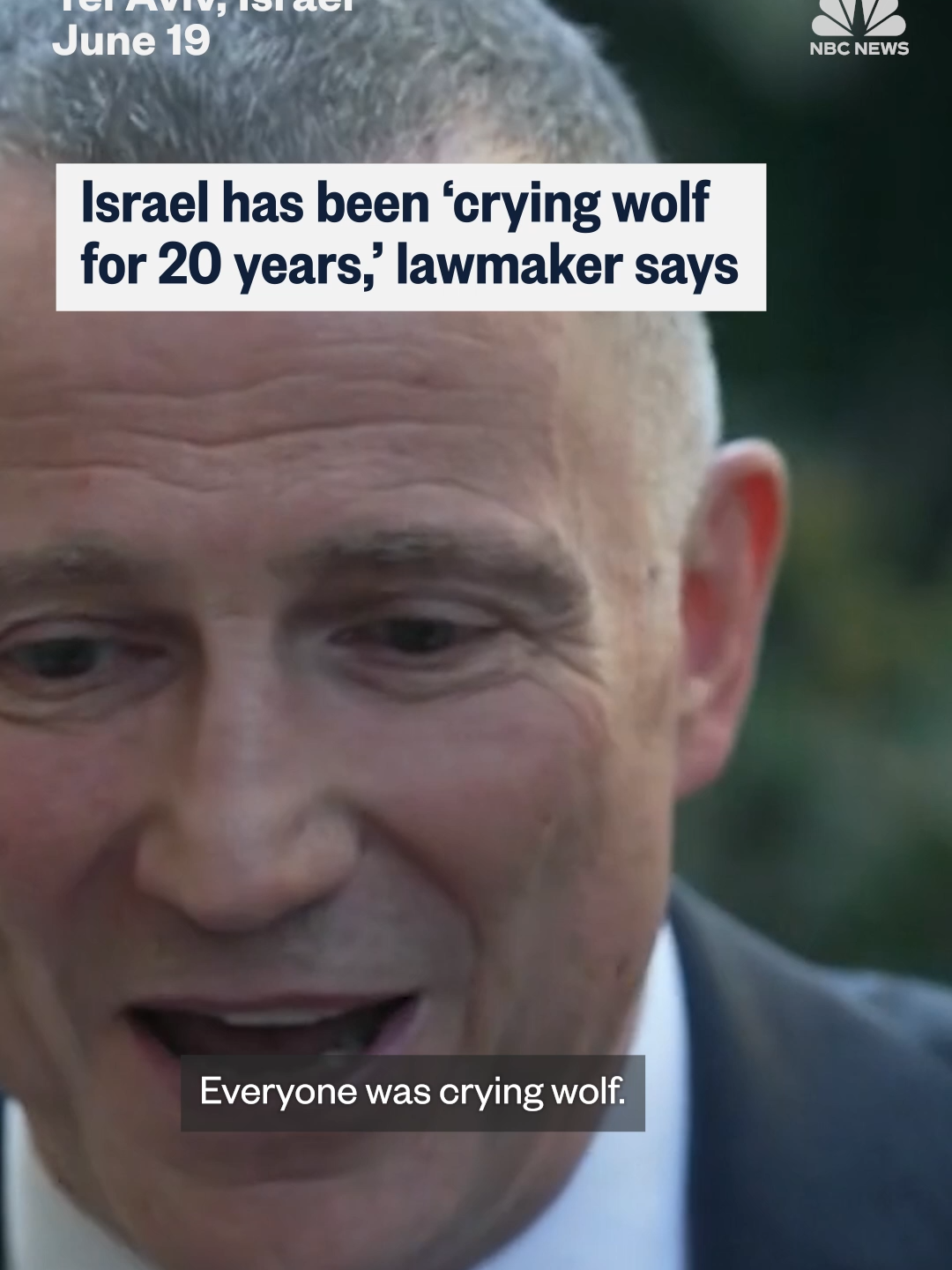 Yuri Edelstein, the chair of Israel’s Foreign Affairs and Defense Committee, said Israel has been “crying wolf for 20 years” about Iran’s nuclear capabilities, but 