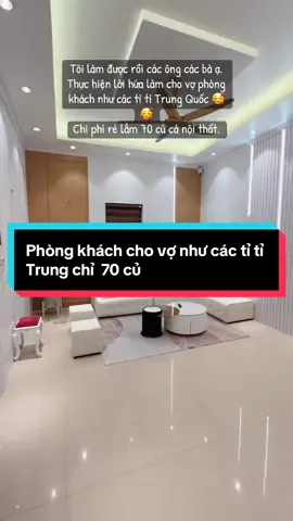 Phòng khách cho vợ chỉ 70 củ khoai #xaynha #caitaonha #nhadep #tiktok #xuhuong 