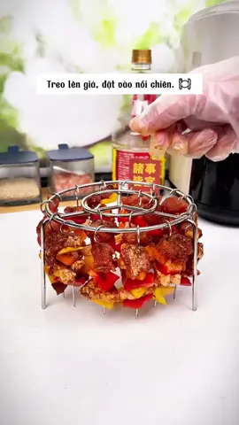 Ở nhà cũng có thêt làm xiên thịt nướng ngon như ngoài hàng rồi, giá làm xiên thịt nướng dùng cho nồi chiên không dầu #xuhuong #dodungtienich 