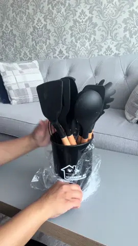 Kitchen cooking utensils set #cookingspoons #cookingspoon #spoons #kitchencooking #kitchenspoonforholder #silicone #siliconeset #utensilset #utensilsetwithholder 