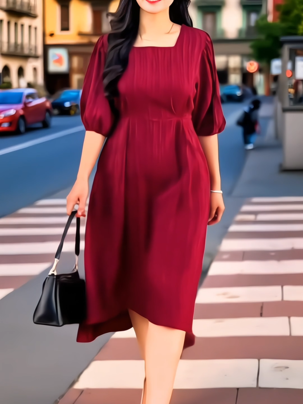 NAGITA DRESS // Dress Polos Lady Crush // Dress Wanita Midi Casual Lengan Pendek // Dress Kondangan #dress #dresswanita 