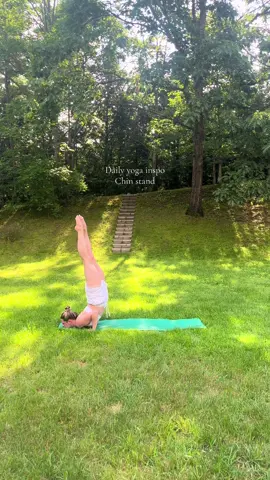Daily yoga inspo - finally working on chin stand! Are we supposed to breath during it? 😂 #yogatok #yogainspiration #yogaflow #yogapractice #chinstand 
