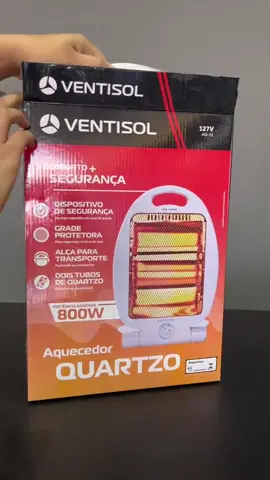 🔥 Aquecedor de Ambientes 800W Ventisol Quartzo Elétrico Residencial - Original 🔥 Tenha conforto térmico nos dias frios com segurança e economia! ✅ Potência de 800W para aquecimento rápido ✅ Sistema a quartzo: aquece de forma uniforme ✅ Ideal para ambientes residenciais ✅ Design compacto e moderno ✅ Disponível em 127V ou 220V ⚠ Produto 100% Original Ventisol 📦 ID SHOPEE: BYP-RVB-XGC