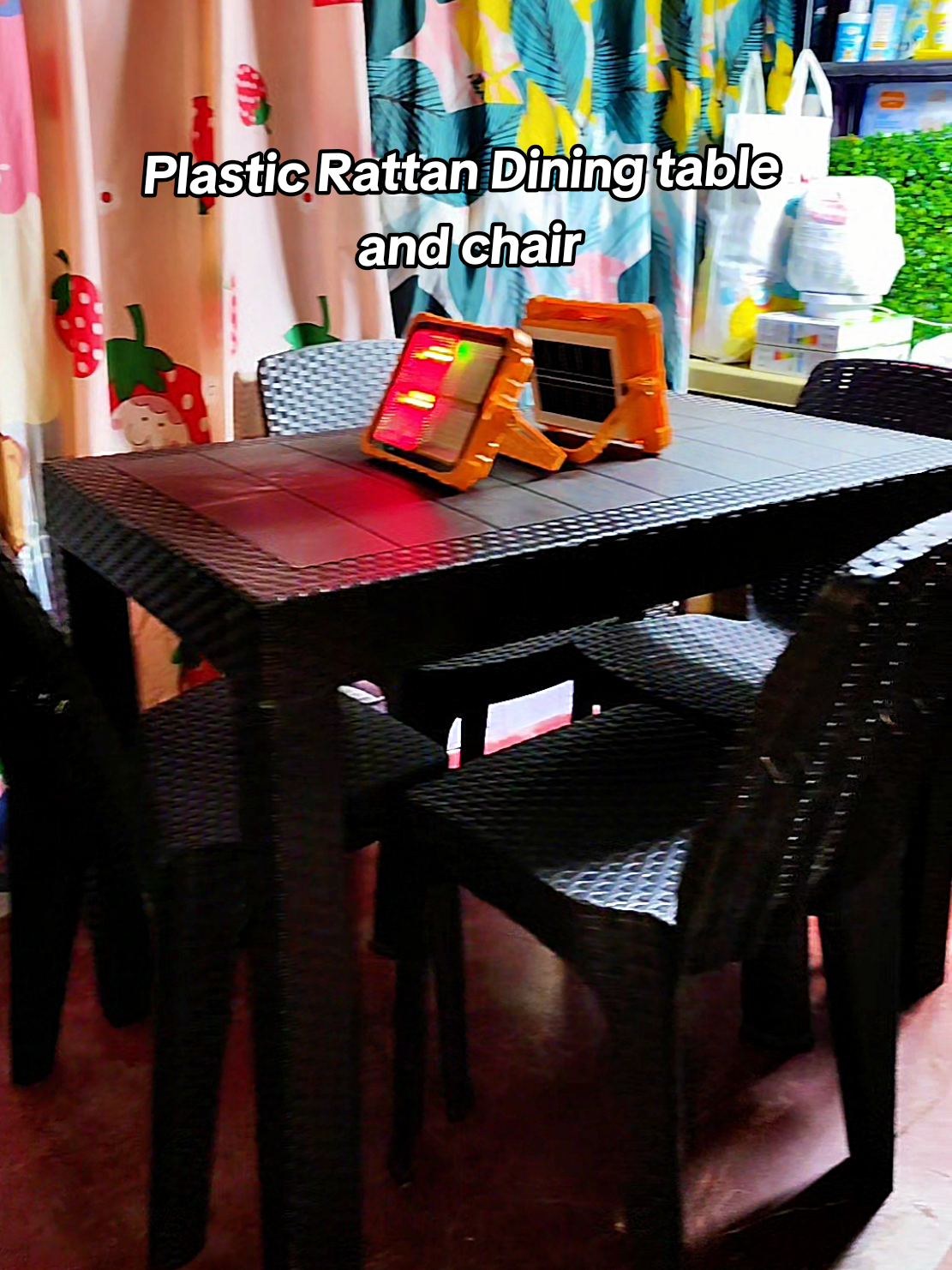 Plastic Rattan Dining table and chair. #plasticrattandiningtableset #rattantable #rattantableandchairs  #tableandchair 