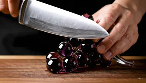 ASMR slicing a glass grape 🍇🔪 So smooth. So crisp. So satisfying. Put on your headphones. 🎧 #glasscutting #slice #asmrsound #satisfying #fyp #satisfy