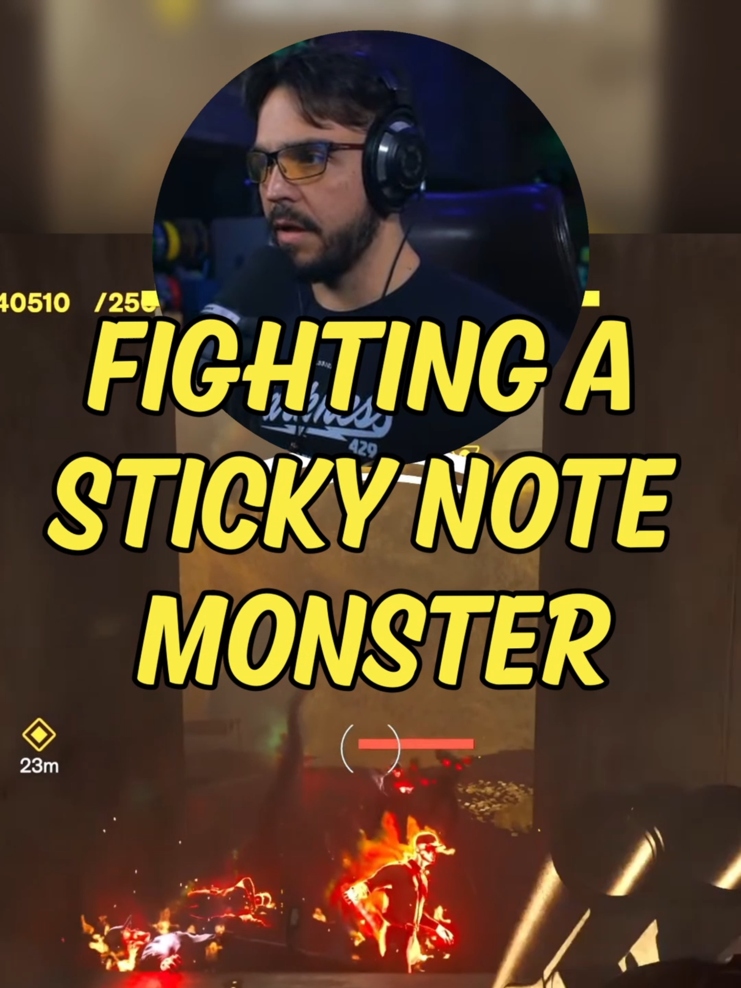 This Boss Was Made Entirely Of Sticky Notes! #GamingOnTikTok #gamingfunny #fyp