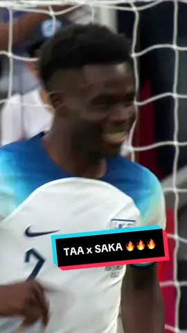 The pass 🍽️ The touch 🥵 The finish 🚀 #england #threelions #bukayosaka #trentalexanderarnold 