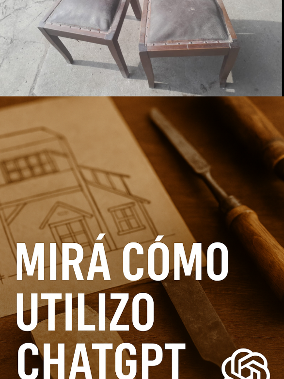 En este video comparto cómo utilizo herramientas de inteligencia artificial, como ChatGPT, para optimizar el proceso de trabajo y comunicación con mis clientas. A partir de una simple imagen —en este caso, una silla antigua— puedo generar distintas visualizaciones con diferentes tapizados para mostrarle a la clienta cómo podría quedar el trabajo terminado. Esto no solo facilita la toma de decisiones, sino que me permite trabajar con mayor seguridad, sabiendo que el diseño fue previamente aprobado. Este ejemplo aplica no solo a sillas, sino también a muebles a medida, restauraciones o proyectos de diseño más complejos. La IA se convierte en una aliada que ayuda a anticipar resultados y brindar un servicio más eficiente y personalizado. Si estás en el mundo del diseño, la carpintería o trabajás con productos personalizados, te animo a incorporar estas herramientas a tu flujo de trabajo. #InteligenciaArtificial #ChatGPT #DiseñoDeMuebles #Restauración #Tapicería #Carpintería #Innovación #IAEnElTrabajo #TransformaciónDigital 