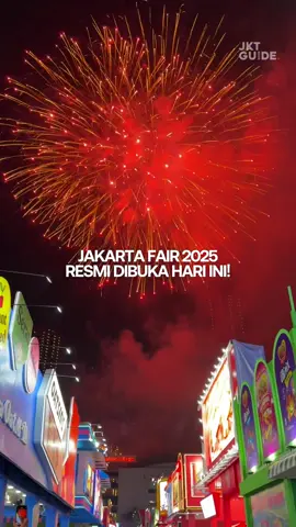 Kemeriahan Pembukaan Jakarta Fair 2025,  Day 1 udah ramai banget, ada banyak booth” lucu dan spot foto menarik.  Dari konser tiap malam, jajanan viral, semua ada di 1 tempat.  Gass kesini besok #jktguide 
