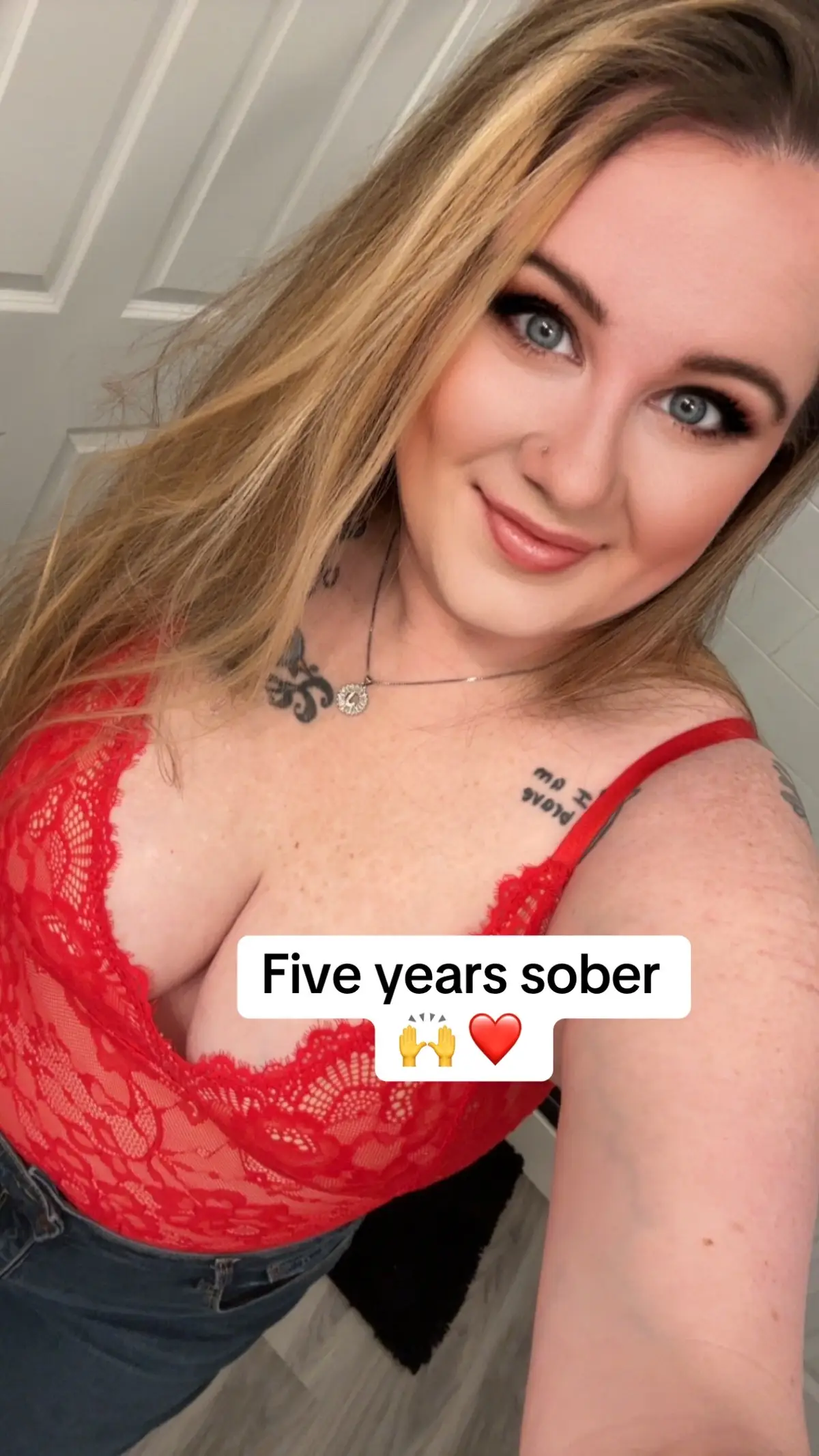 Five whole years sober. #sober #soberity #soberlife #sobertok #sobertiktok #soberliving #fiveyears #congrats #congratulations #WeDoRecover #recover #recovery #recoveryispossible #fyp #fypシ #foryoupage #foryourpage #sobermom #girly #sassy #bodysuit #OOTD #motd #fearless #swift #taylorswift #sassy #outfit #fitcheck #checkin #makeup #hair #hairproducts #review #reposting #viral #tiktok #viralvideo #growth #massfollowing #massfollowing🔥🔥 #celebrate #cheers #fiveyears #fiveyearssober #dating #momsover30 #thriving 