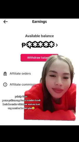 guys pa help Hindi Ako Maka Withdraw kahit may commission Dahil nga Po ung Gcash number ko na Gamit Wala napo un tapos gusto ko Sana palitan para dun pumasok Gcash ko Kaso Hindi ko alam plss guys pa help para Maka Withdraw narin Ako🥹