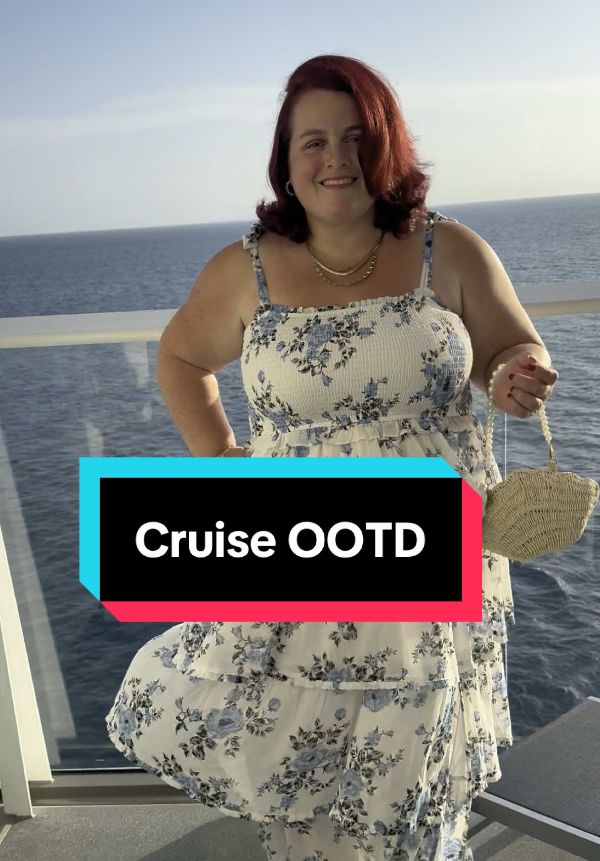 Little cruise OOTD. I wish I had remembered to do these every night but this was the best outfit! I have had this dress in my closet for a year or two and finally had a good excuse to wear it! #plussize #plussizefashion #outfitinspo #outfitideas #vacationmode #vacationoutfits 