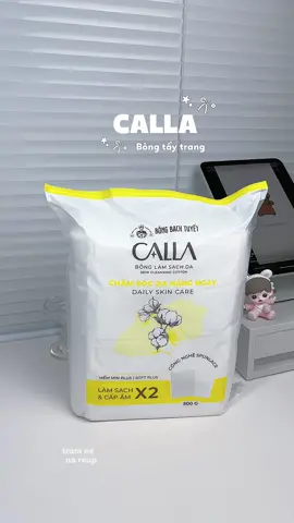 Bông tẩy trang Calla #bongbachtuyet #bongbachtuyetcalla #bongtaytrang #calla #vzone #bongtaytrangquocdan #bongdaptoner #tramreviewdoxinh #reviewlamdep #goclamdep #foryou #xh 