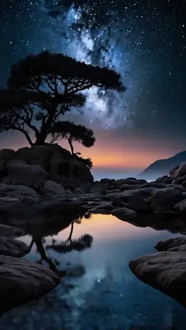 A serene night by the water, where the sky glows with distant stars and reflections shimmer on the calm surface. A perfect moment of peace and wonder. 🌠🌊✨ #calmnights  #aestheticvibes  #nightscape  #serenitynow  #relaxingvideo  #naturelovers  #midnightmood  #visualpoetry  #peacefulmoments  #loop 