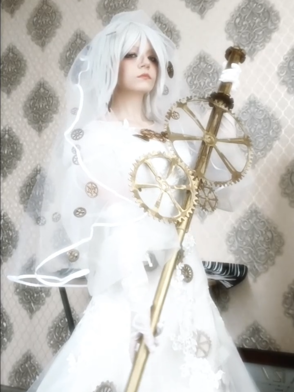 #FAUST | I used 90+ gears on that dress and veil that's wild #limbuscompany #faustlimbuscompany #limbuscompanyfaust #fypシ #projectmooncosplay #projectmoon #projectmoon🔑🌙 #fyp #limbuscompanycosplay #cosplay #gamesummit #libraryofruina #lobotomycorporation 
