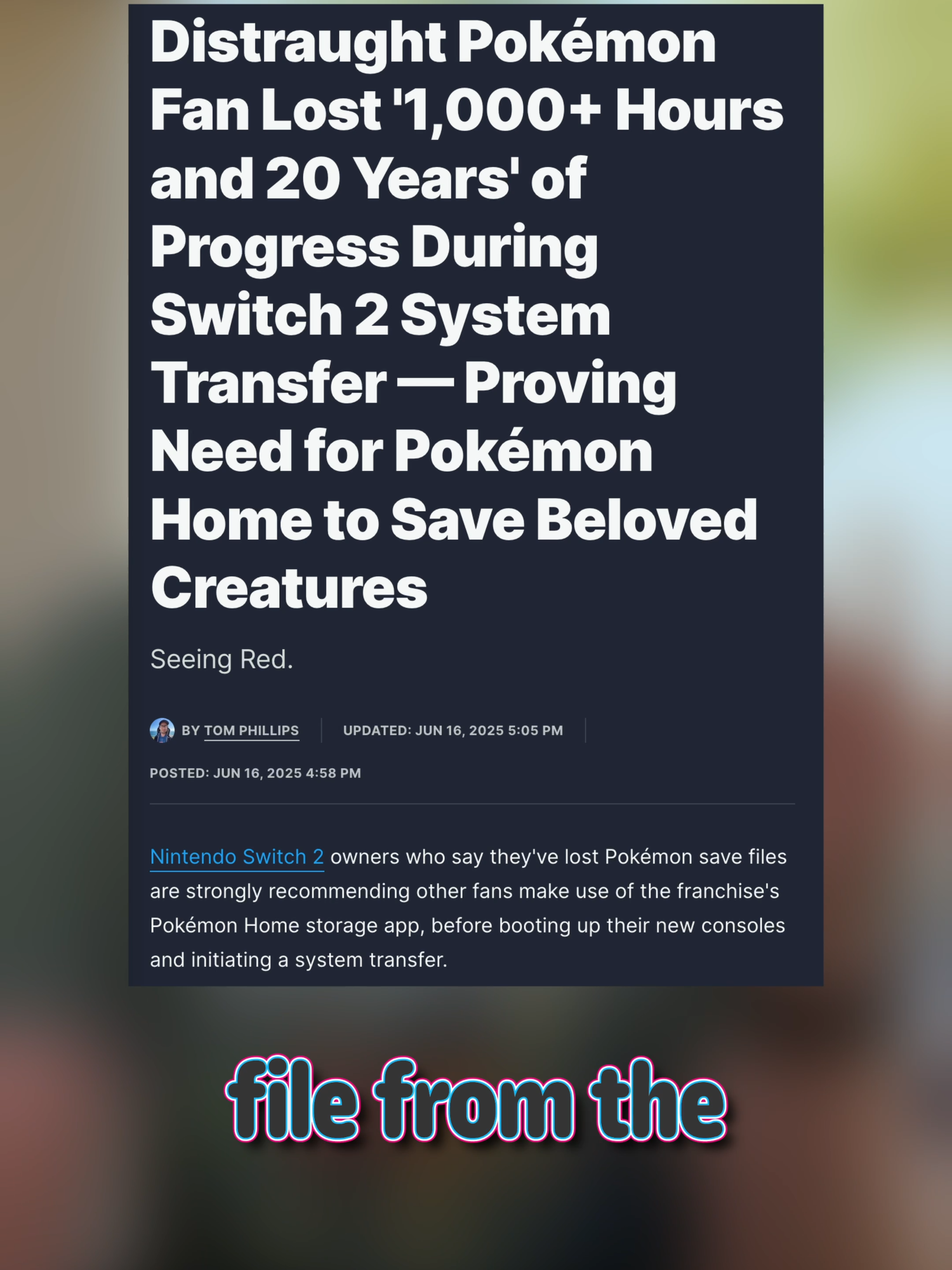 Switch 2 Pokemon Loss