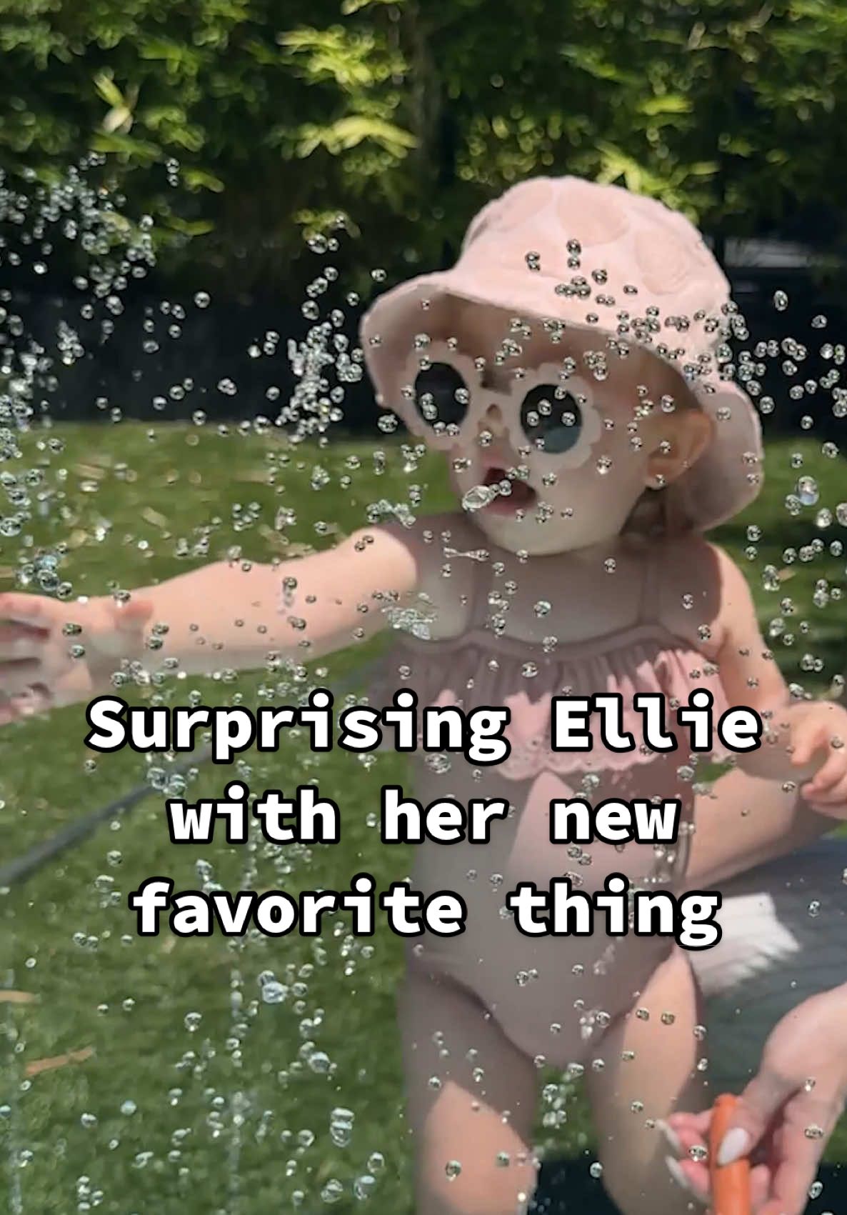 Her little hat and sunglasses! 🥹❤️ backstory ::: I have been on the hunt for different things that we can play outside with! Ellie LOVES being outside, and frankly would be happy just playing with sticks and dirt, but I feel like sometimes it’s fun to play with other things! I decided to get a little splash pad because it’s always so hot, so i wanted to get something that would keep her cool! I got it set up and went to get them! Kay had got ellie dressed in the cutest little outfit! We ran outside and ellie was a little confused at first. She didn’t like how high the water came out, so we fixed it, and after she had so much fun! She splashed and stomped, and then i think she was finished because she started asking for “ups” 😂 I am glad that she likes her splash pad, and can’t wait to play again with her! (Hopefully when it’s less hot) #kayandtayofficial #couples #relationships #pregnant #postpartum 