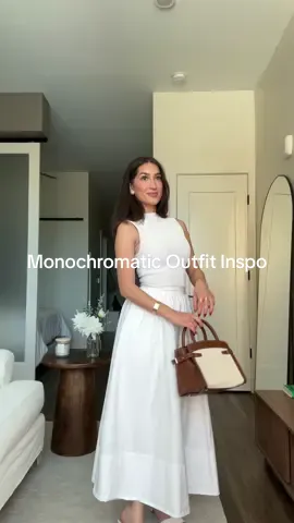 Another monochrome outfit 🤍 Top @Aritzia  Skirt @Banana Republic  Heels @TJ Maxx  Purse @H&M  Watch @fossil  #outfit #OOTD #outfitideas #outfitinspo #fyp #styleinspo #elegantoutfit #maxiskirt #midiskirt #summeroutfit 