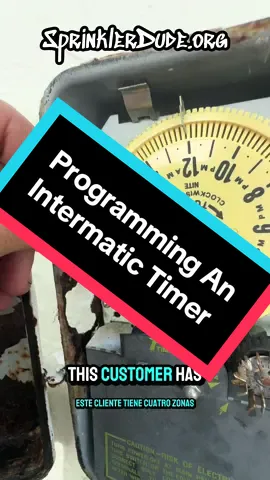Reading and programming an Intermatic timer . #SprinklerDude 