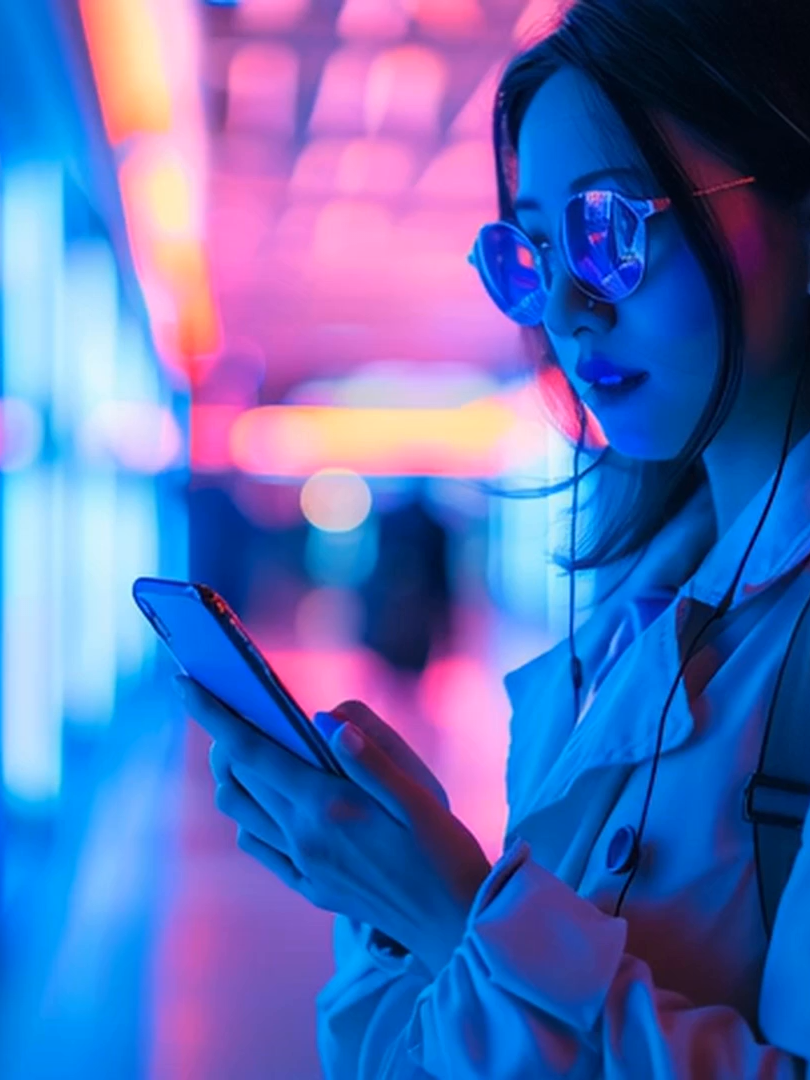 Women using a phone in a high-tech modern office, animated with the new Ai-generator by #Midjourney stay tuned and #followlikeandshare for more exciting Ai-generated videos. #followback #aigenerated #midjourneycommunity #midjourneyartwork #midjourneyvideo #fyp #followers➕ #aicontent