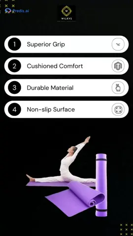 Embrace your practice with the Eva Yoga™ Non Slip Mat. 🧘‍♀️ Its high-quality materials deliver excellent grip and cushioning, boosting confidence and comfort in every pose. 🌟 Explore yoga's benefits today! . . Check Here - https://wilkysfitness.com/products/eva-yoga™-non-slip-yoga-mat #Fitness #Fitnessmotivation #getfit #workout #madewithpredisai