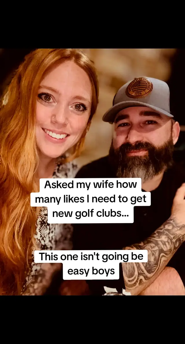 Asked my wife how many likes I’d need to get a new set of golf clubs… she hit me with “100k likes and a comment from a golf club brand.” 💀  So here we are, GolfTok — help me out. Smash that like, tag your favorite brand, and let’s make this happen ⛳️ #golftok  #marriedlife  #helpmeout #howmanylikes #husbandwife #theboys 