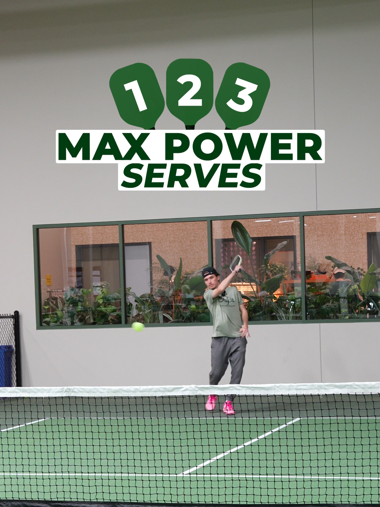 How to get more POWER on your serve 💪 Stay low, engage your lower body, and snap your hips Swing upward for optimal topspin WATCH the ball HIT your paddle - don’t look to where you want the ball to go #pickleballtips #pickleballislife #pickleball #pickleballaddict
