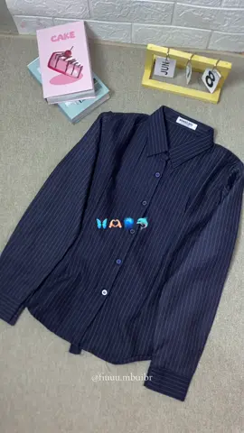 navy nyaa pekat bangett😍🫰🏻#kemeja #kemejasalur #fyp #kemejawispie #4u 