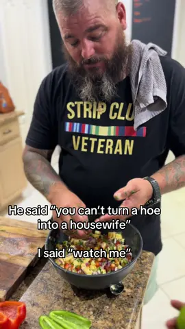 He’s gonna be mad for this joke 😂 but look at my man in the kitchen acting all culinary . ❤️❤️#husband #marriagejokes #cantturnahointoahousewife #marriage #jokes 
