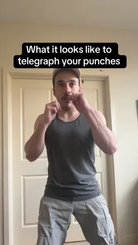 Example of telegraphing a series of punches 