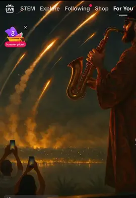 Saxophonist Blow His trumpet 🎺 While missiles rain on Israel 🇮🇱 #God #comin #endtimes #telaviv #iran #ww3 