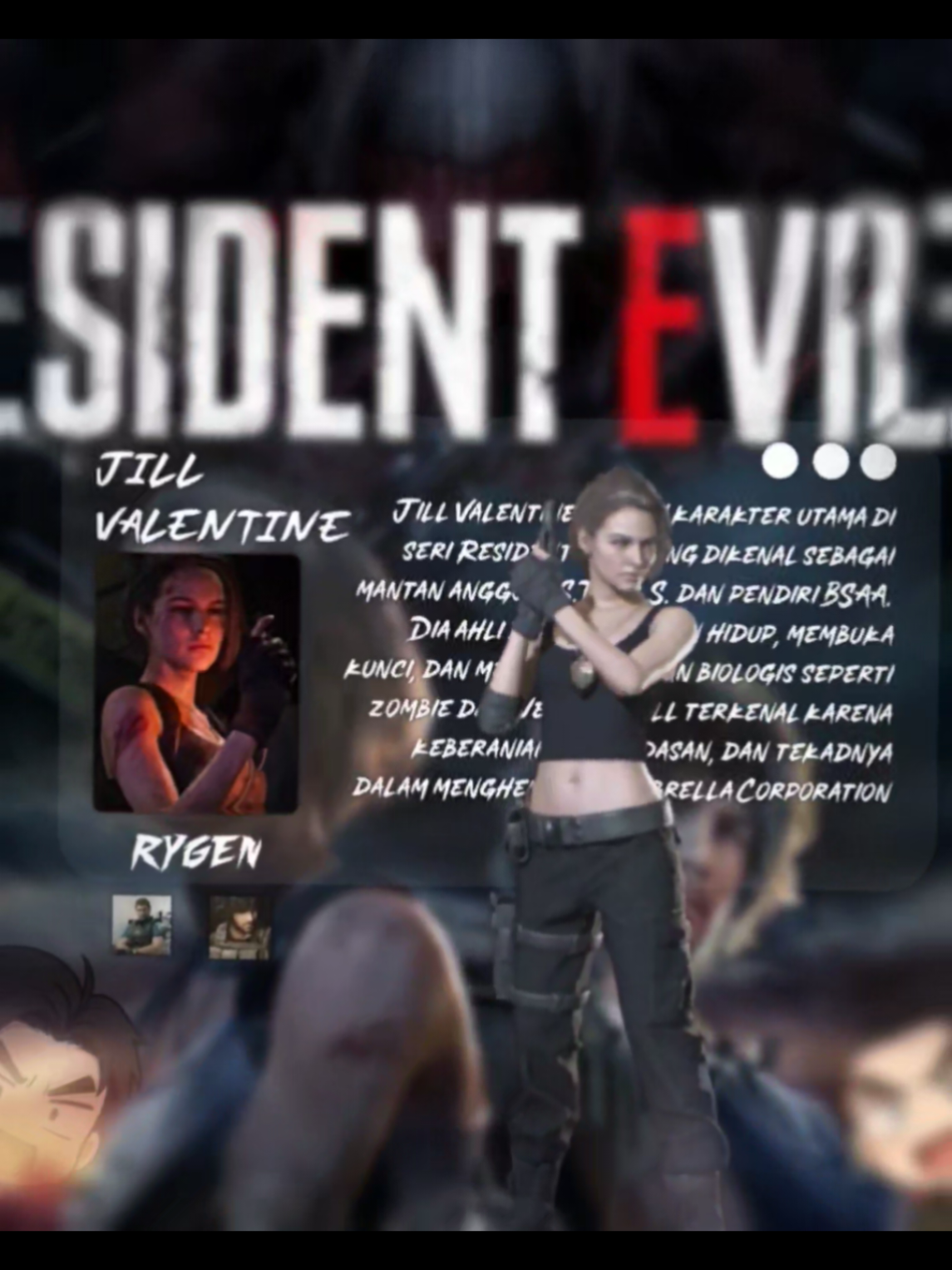 Nih versi Jill, next nya Ashley Ada Wong✅ Leon Kennedy✅ Jill Valentine✅ #jillvalentine #residentevil3remake #fyp 