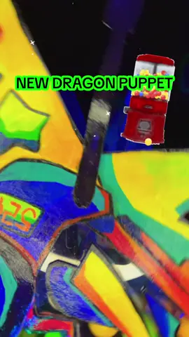 AND YES! the gumballs do move inside his head!! | #jester #jestersfreakshow #art #cardboarddragonpuppet #paperdragon #dragonpuppet #fyp #dragon 