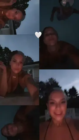Night swim with my babygirl!#summervibes 